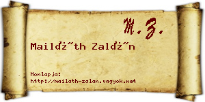 Mailáth Zalán névjegykártya